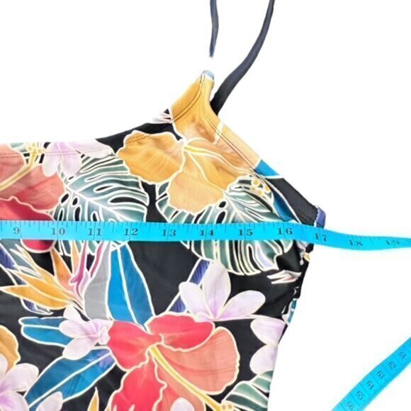 Hurley Swimsuit One Piece Size‎ XL Floral Tropical Print UPF 50 Bathing Suit EUC - Picture 6 of 12
